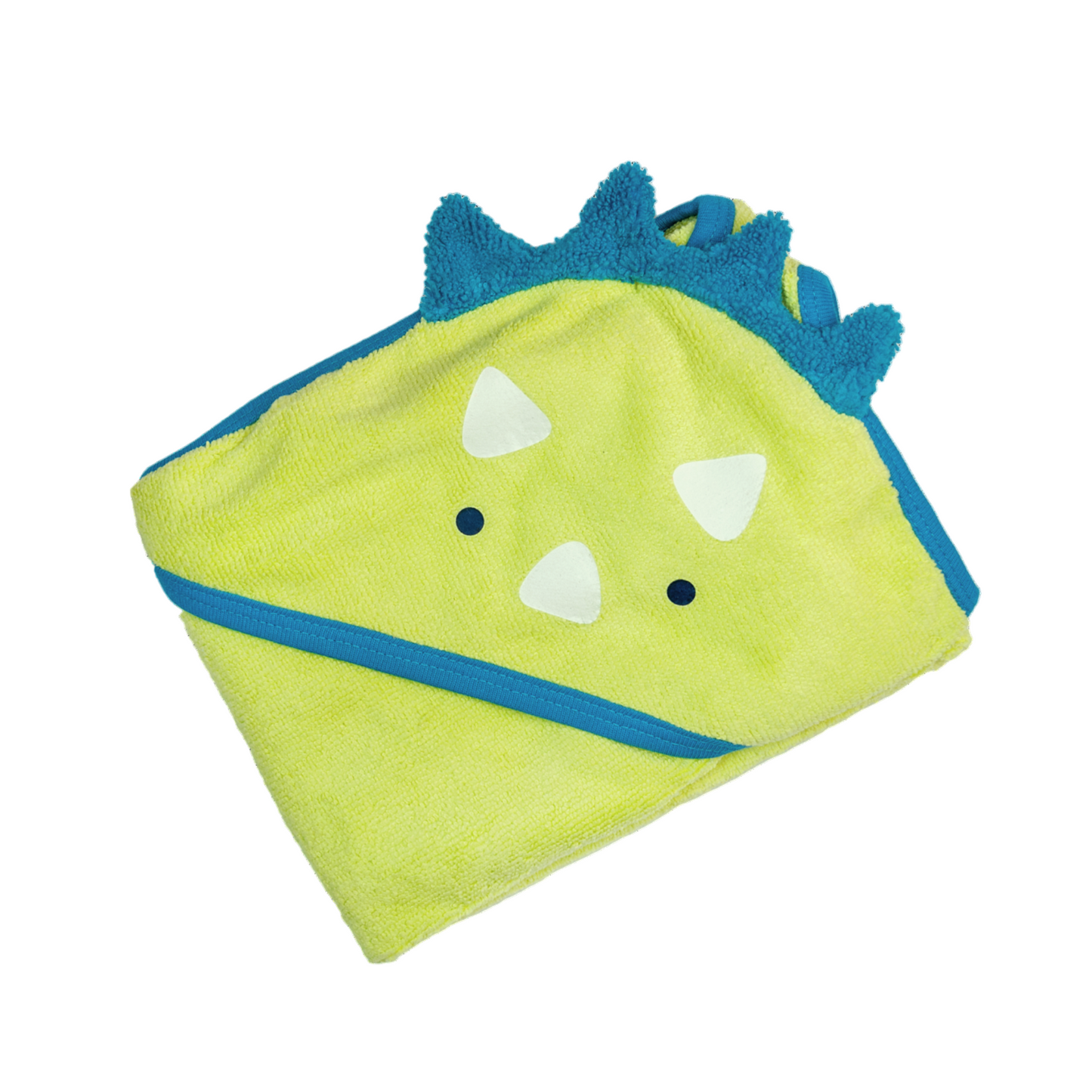 TOALLA CON CAPUCHA Y CUERNOS (DINOSAURIO) EN BOLSA TULL. BEBO E-220089 NO APLICA DESC