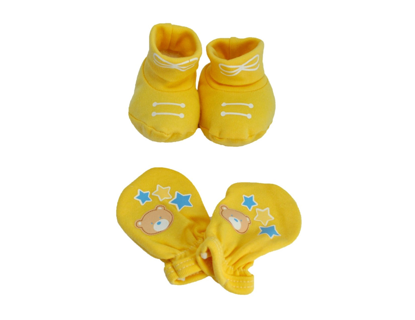 PAR DE MANOPLAS Y ZAPINES EN TUL MALLA.