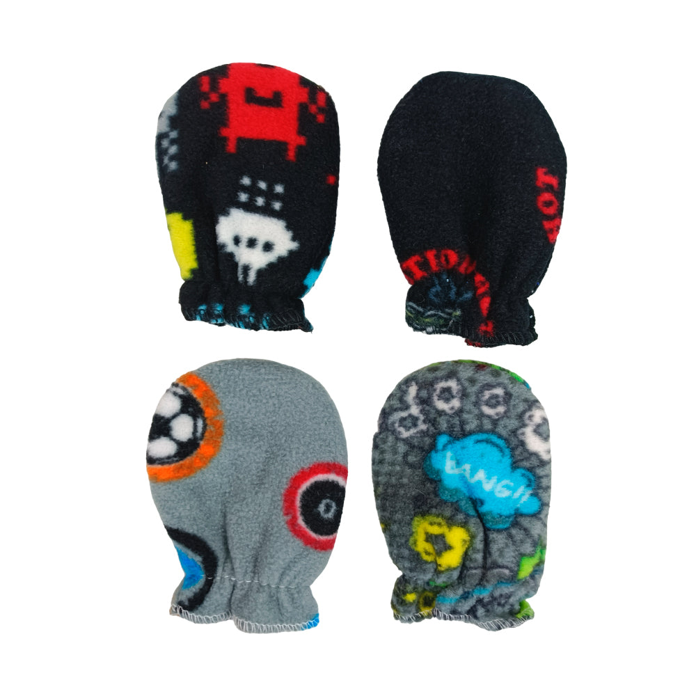 SET DE 4 MANOPLAS MICROFIBRA Y POLAR. AZUL E-90113 NO APLICA DESC