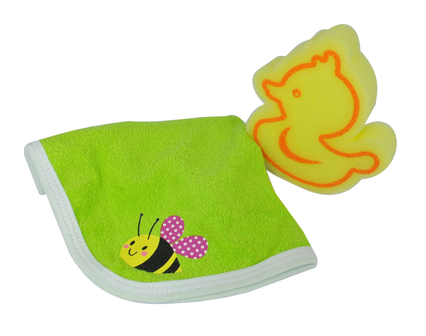 1 TOALLA FACIAL FINA C/IMP.,1 ESPONJA PATO GDE. AMARILLO (PAQ.198) E-PAQ.198 NO APLICA DESC