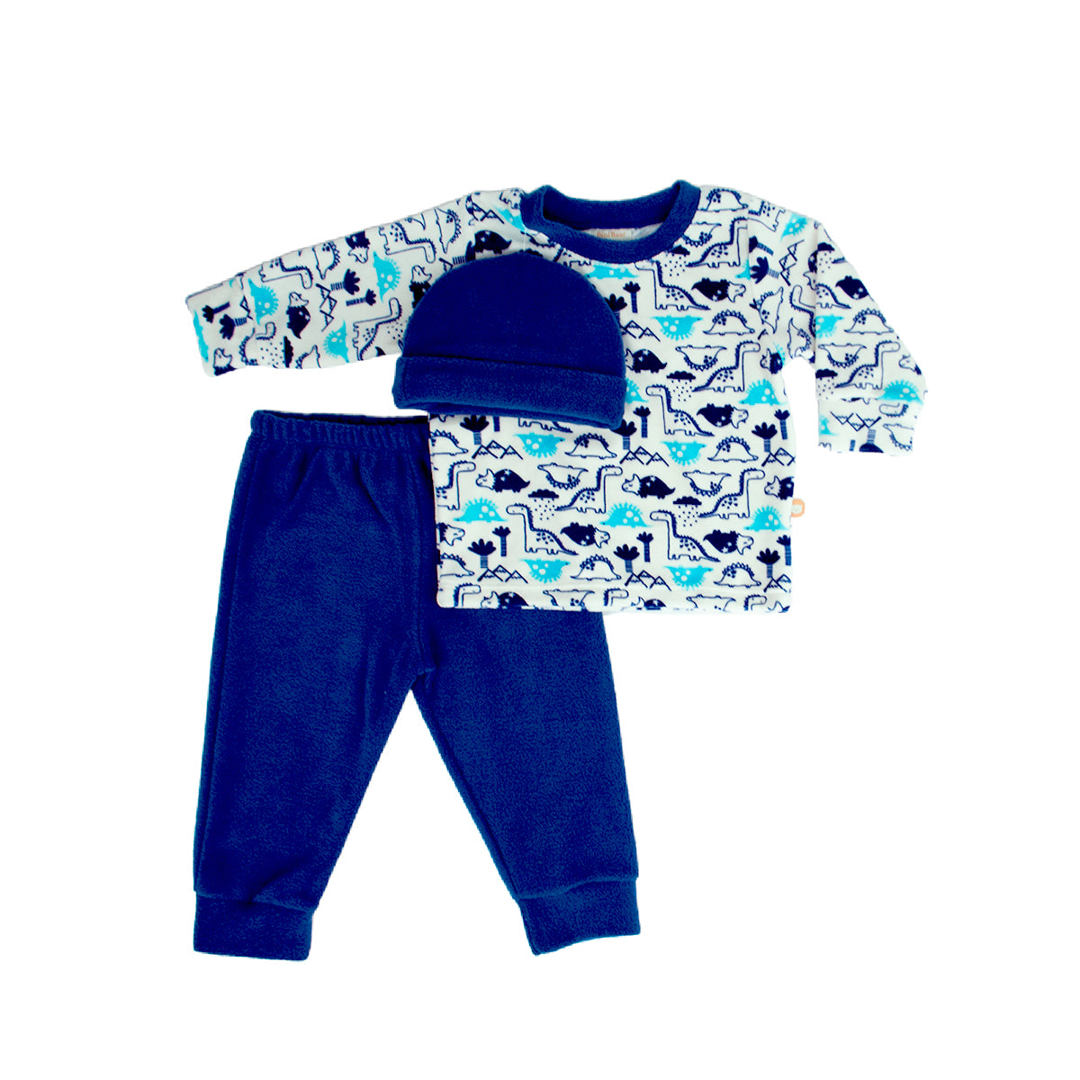 CONJUNTO BEBO SUDADERA, PANTALON Y GORRO BINI BEAR E-241572 T-3,6,12 MESES