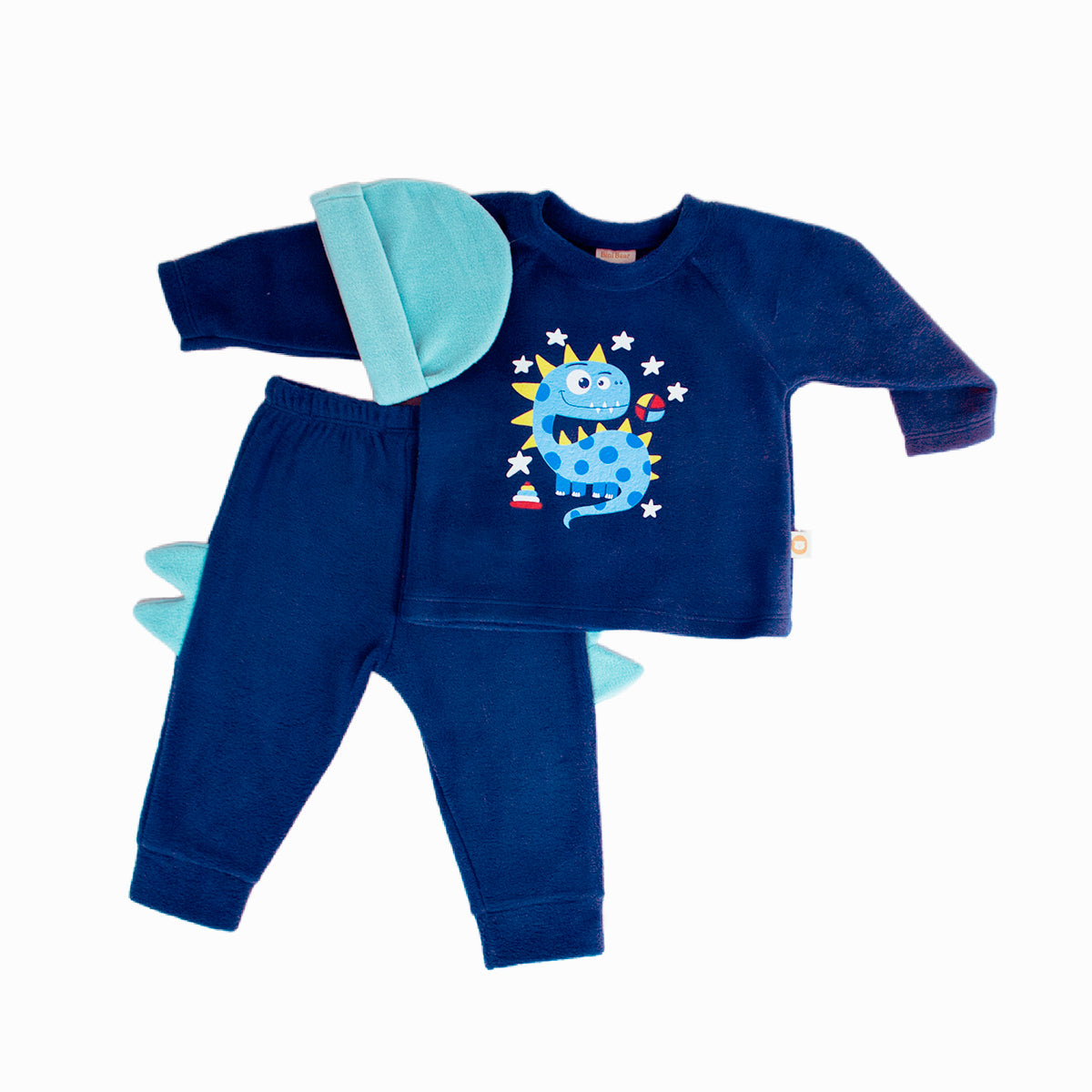CONJUNTO BEBO SUDADERA,PANTALON CON PICOS Y GORRO BINI BEAR E-241573 T-3,6,12 MESES