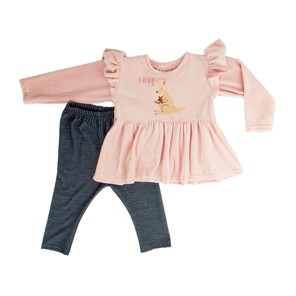 BLUSA BEBA DE MANGA ALITA CON OLN Y PANTALON BINI BEAR E-241583 T-2-3-3X