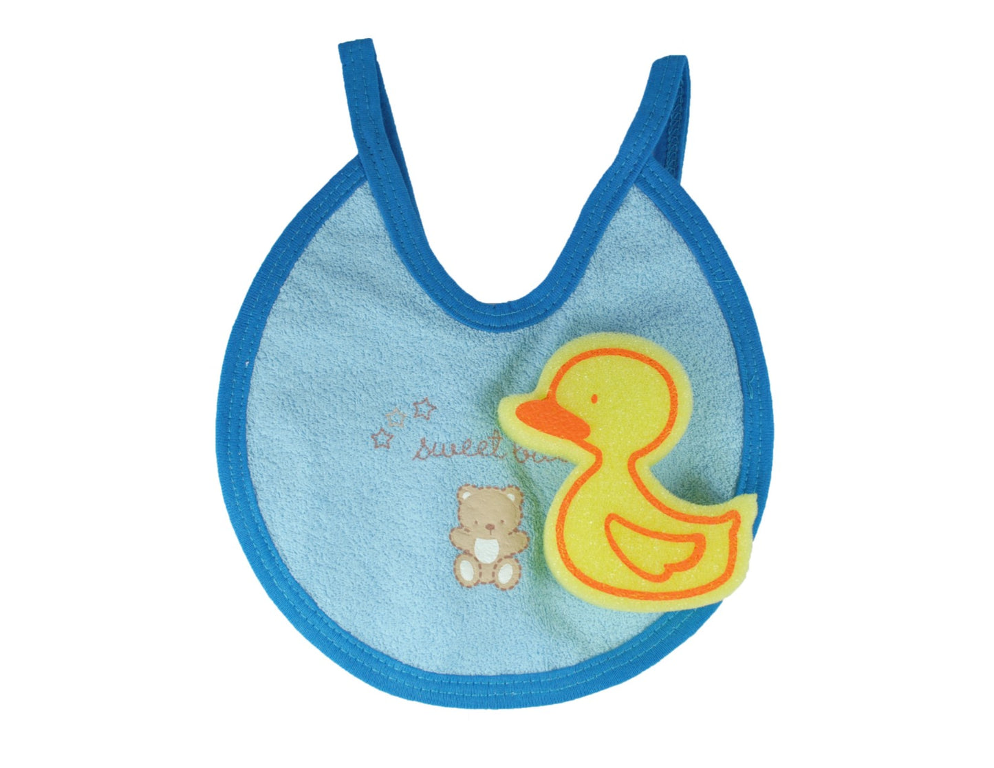 1 BABERO CH.,TOALLA FINA C/HULE C/1 ESP.PATO AZUL E-PAQ. 20 NO APLICA DESC