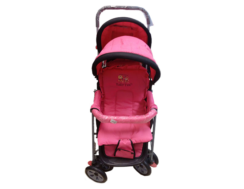 CARRIOLA PARA GEMELOS DOBLE TOLDO ROSA EST-P-F