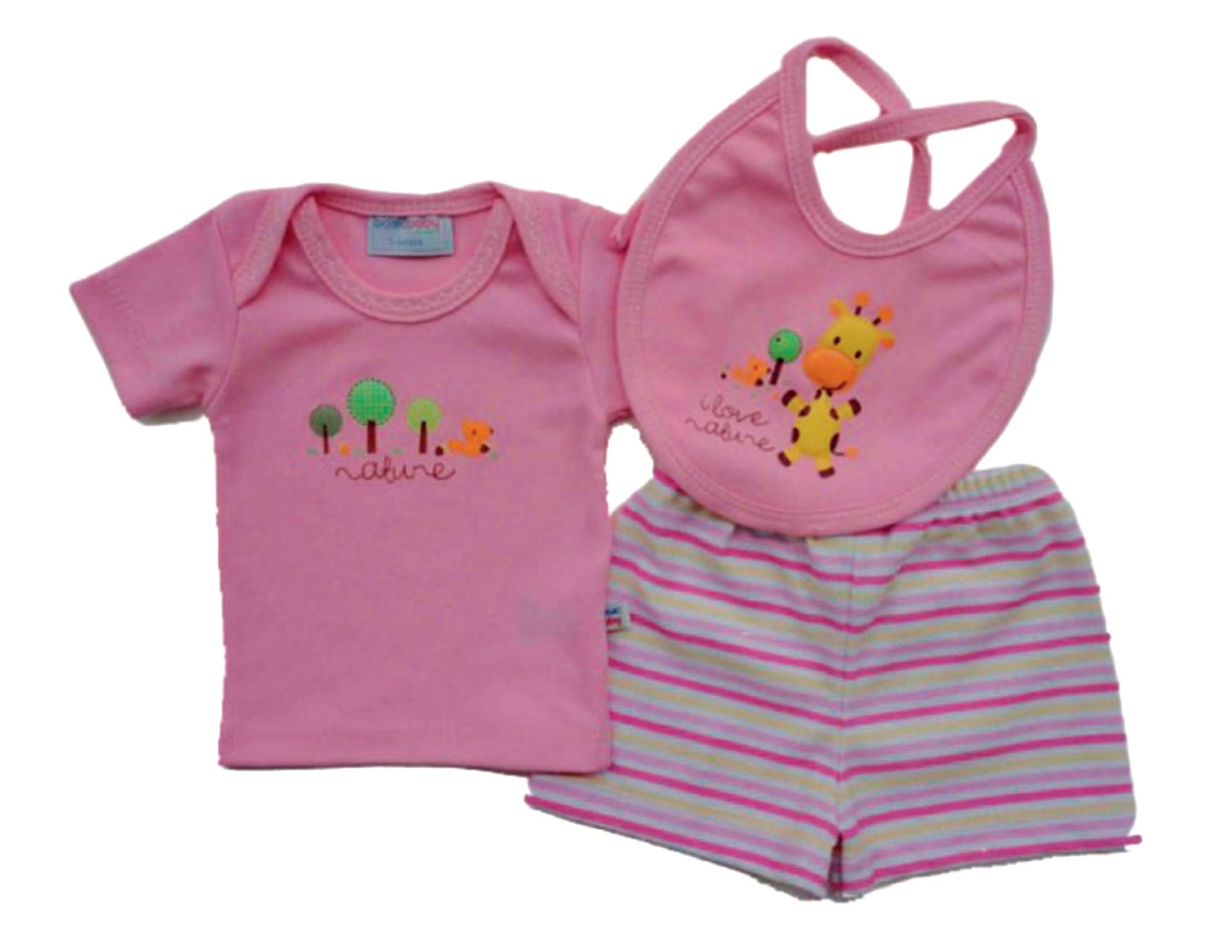 CONJ.PLAY.SOL.M/C LISA Y COMB.C/ SHORT TELA ESTAMP.YBABERO E-91123 T-0/9