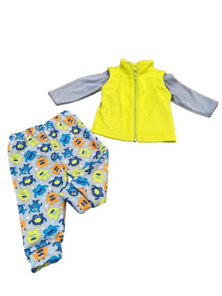 CONJUNTO BEBO 3 PZAS; CHALECO, PLAYERA M/L Y PANTALON  E-231700  T-3 AÑOS